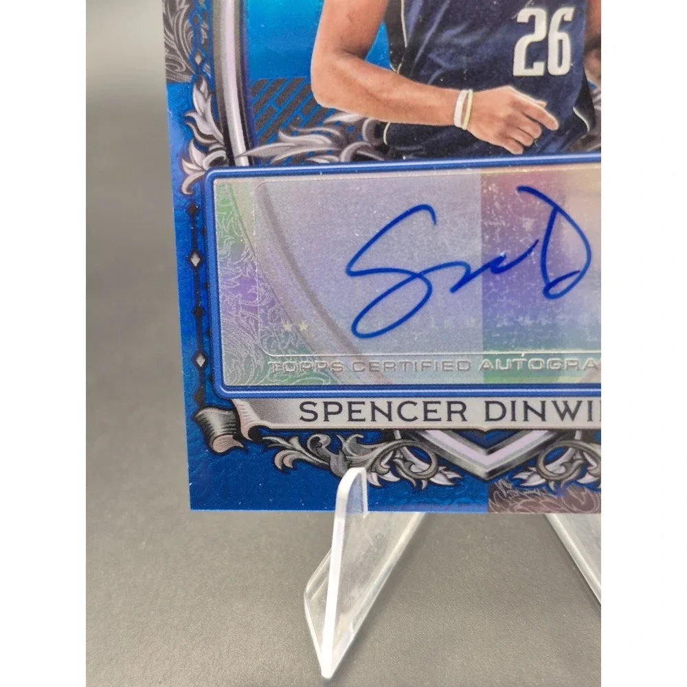 2025-26 Topps Chrome Spencer Dinwiddie #SS-SD Signature Style Blue /150 AU Mavs